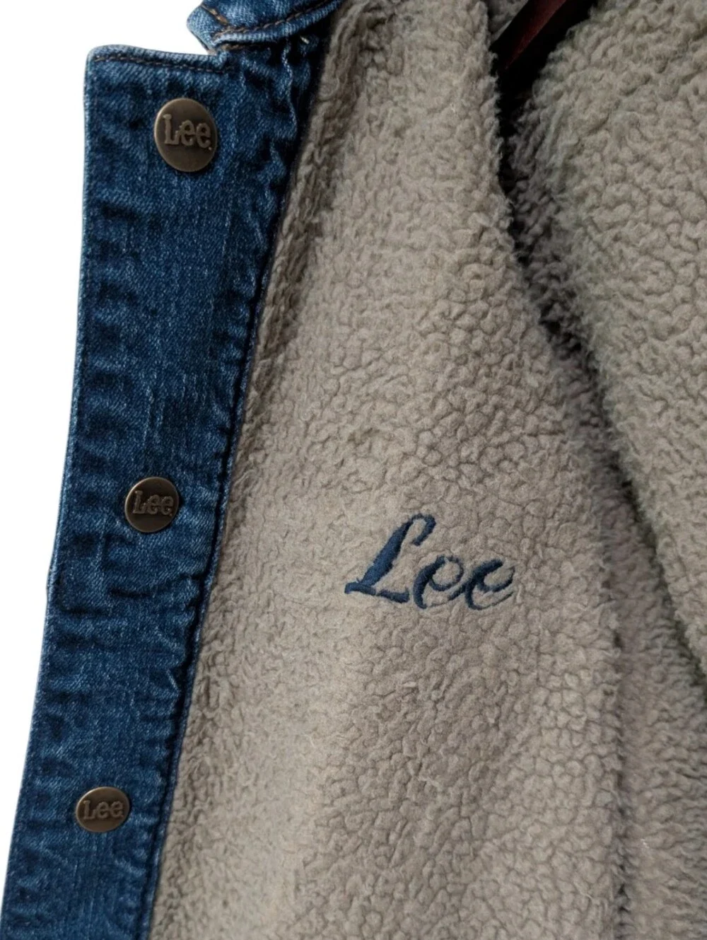 Lee Reversible Denim & Sherpa Fleece Jacket Men's Size S NWT